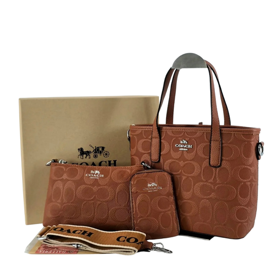 Set Bolso Importado Dama Coach 3 Pzs