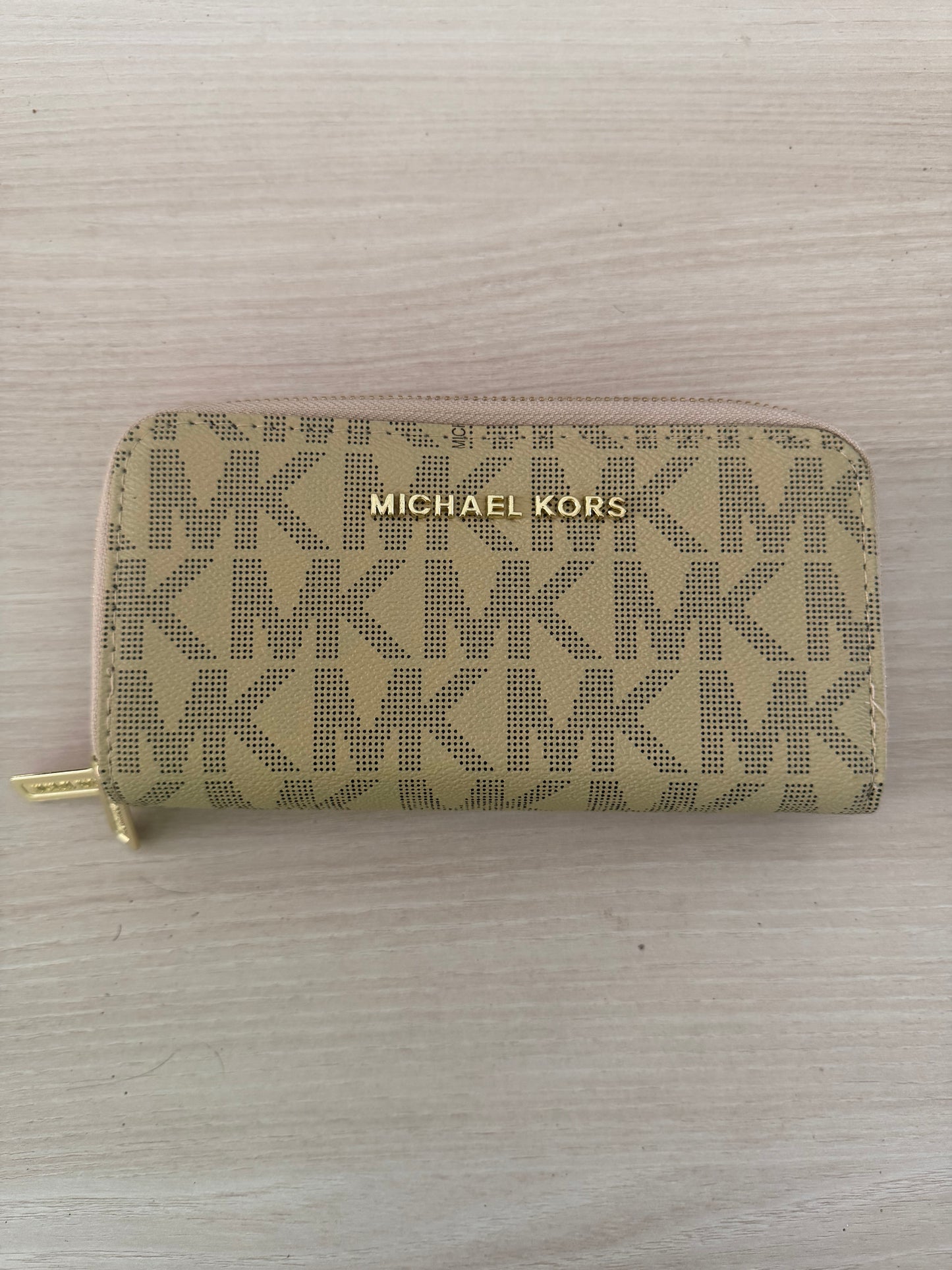 Cartera Importada Estampado MK Ocre
