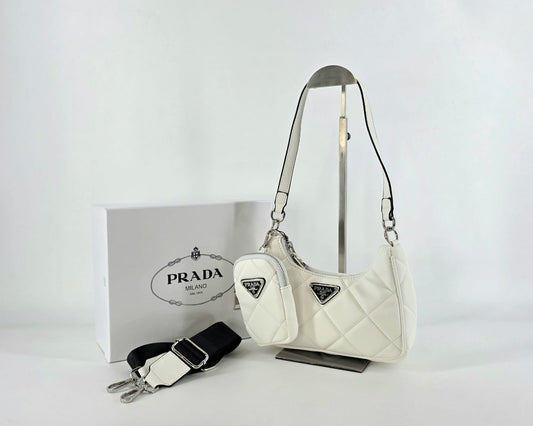 Bolso Importado Para Dama Prada White