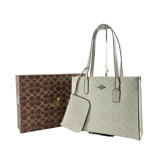 Bolso Importado Coach + Cosmetiquera White