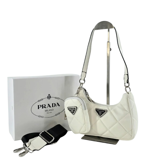 Bolso Importado Para Dama Prada White