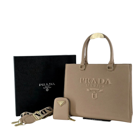 Set Bolso Importado Dama Prada + Monedero