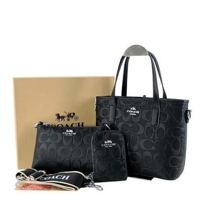 Set Bolso Importado Dama Coach 3 Pzs