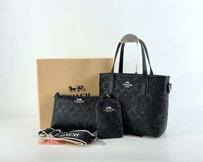 Set Bolso Importado Dama Coach 3 Pzs