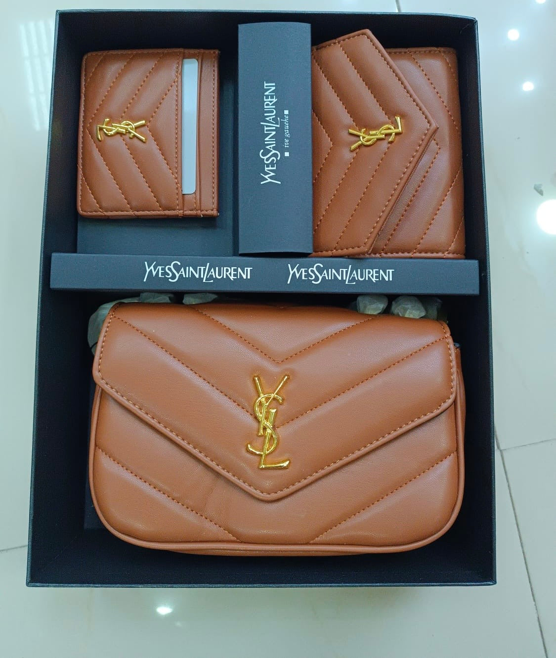 Set de Bolso YSL Coffee