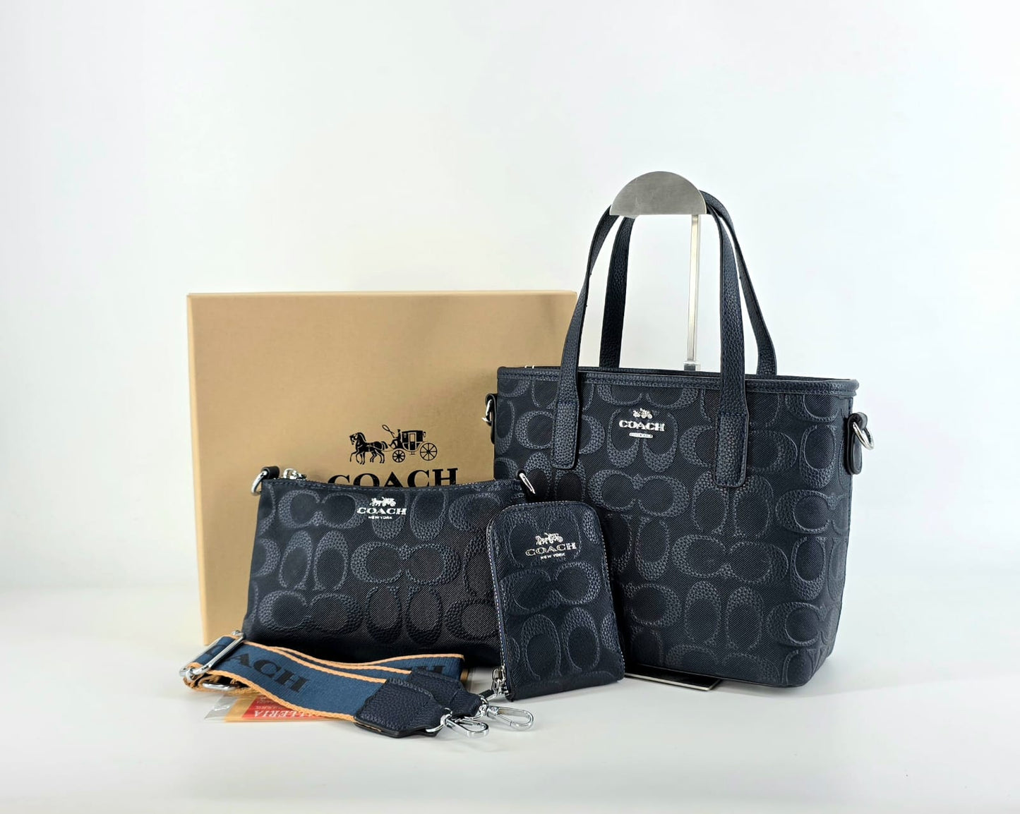 Set Bolso Importado Dama Coach 3 Pzs