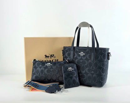 Set Bolso Importado Dama Coach 3 Pzs
