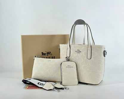 Set Bolso Importado Dama Coach 3 Pzs