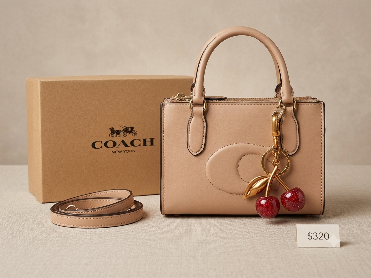 Bolso Coach C CHERRY