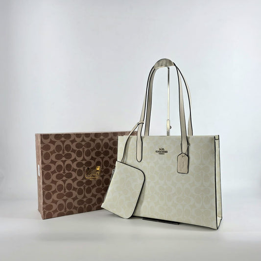 Bolso Importado Coach + Cosmetiquera White